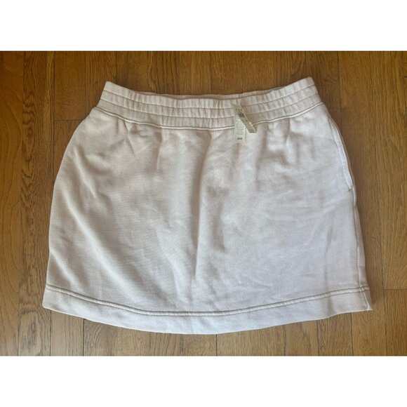 NWT Aerie Juniors Size M Sweatshirt Skirt Pale Peach Pockets Elastic Waist - Picture 1 of 6